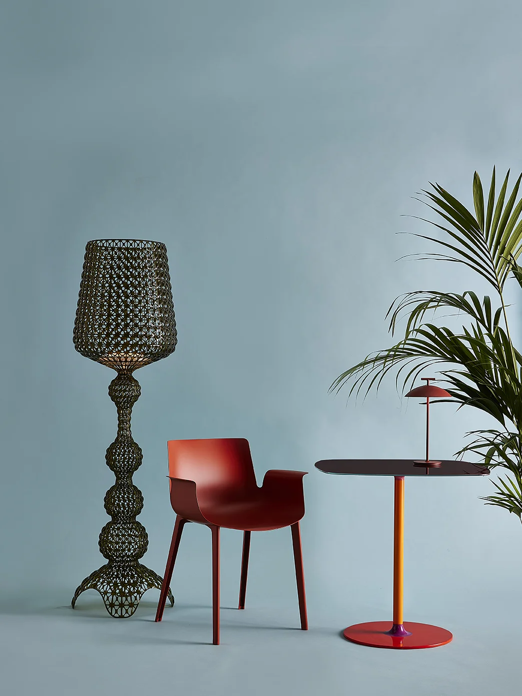 KARTELL Lampada da terra Kabuki Bordeaux-Mattone