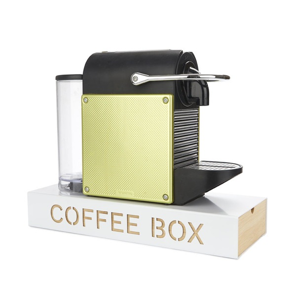 BALVI Contenitore Coffee Box bianco metallo-bamboo