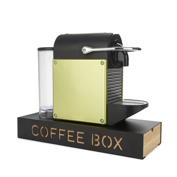 BALVI Contenitore Coffee Box nero metallo-bamboo