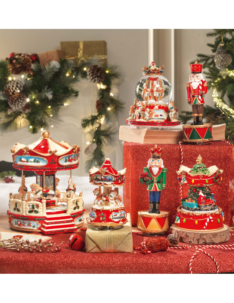 BRANDANI CARILLON LO SCHIACCIANOCI VERDE IN RESINA CON MUSICA E MOVIMENTO BRANDANI CARILLON LO SCHIACCIANOCI VERDE IN RESINA CON MUSICA E MOVIMENTO