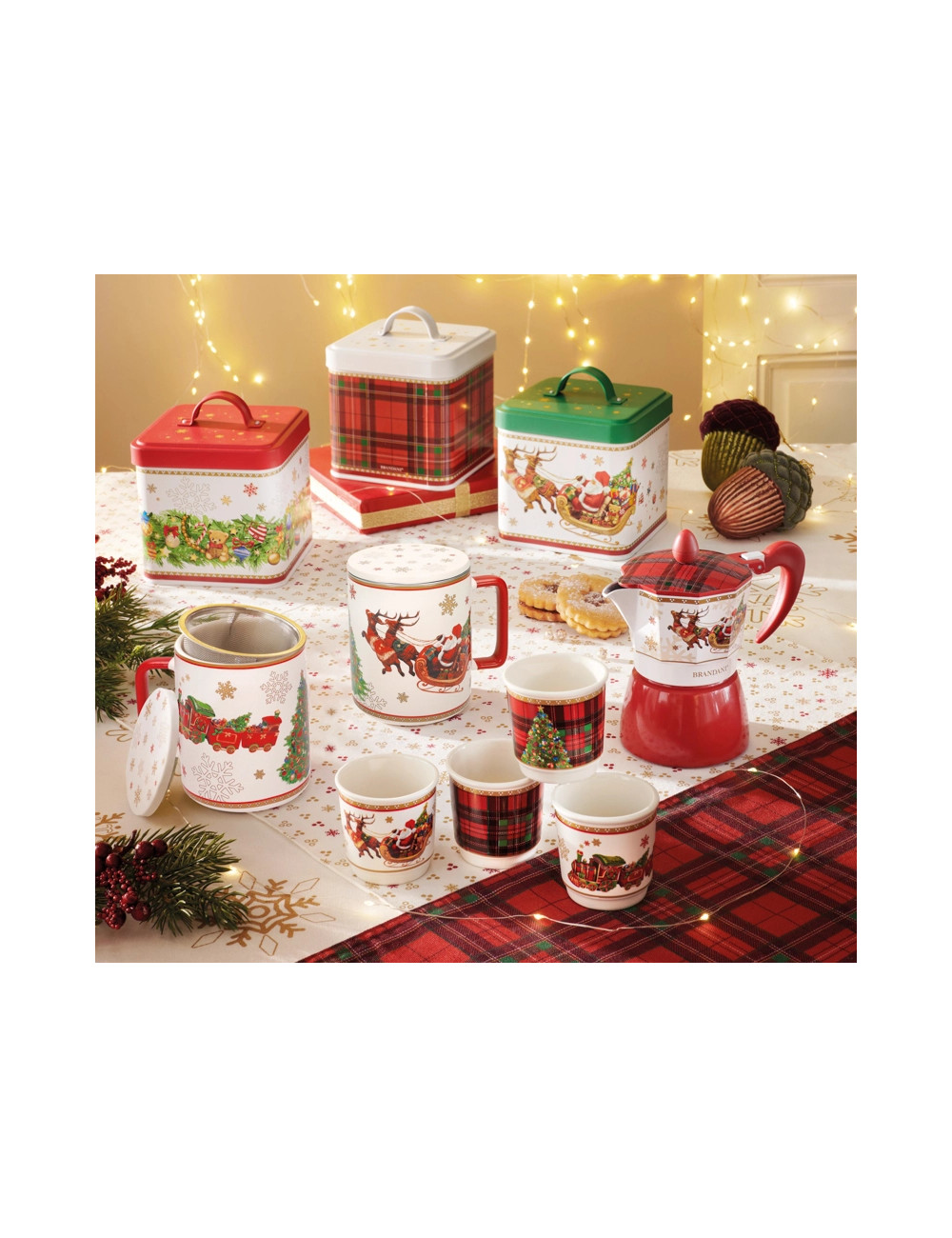 BRANDANI BARATTOLO CHRISTMAS TARTAN METALLO ALTO