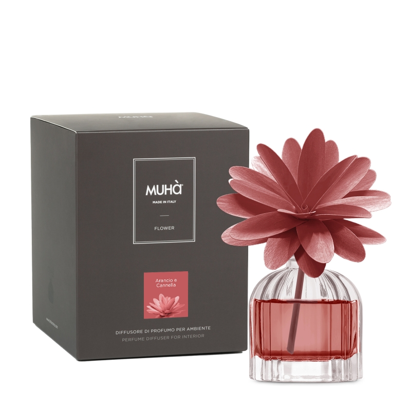 Muhà PROFUMATORE D’AMBIENTE FLOWER DIFFUSER ARANCIO E CANNELLA 60 ML