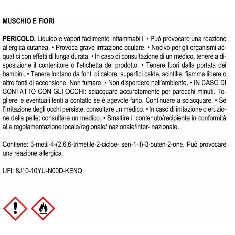 Muhà PROFUMATORE D’AMBIENTE FLOWER DIFFUSER MUSCHIO E FIORI 60 ML