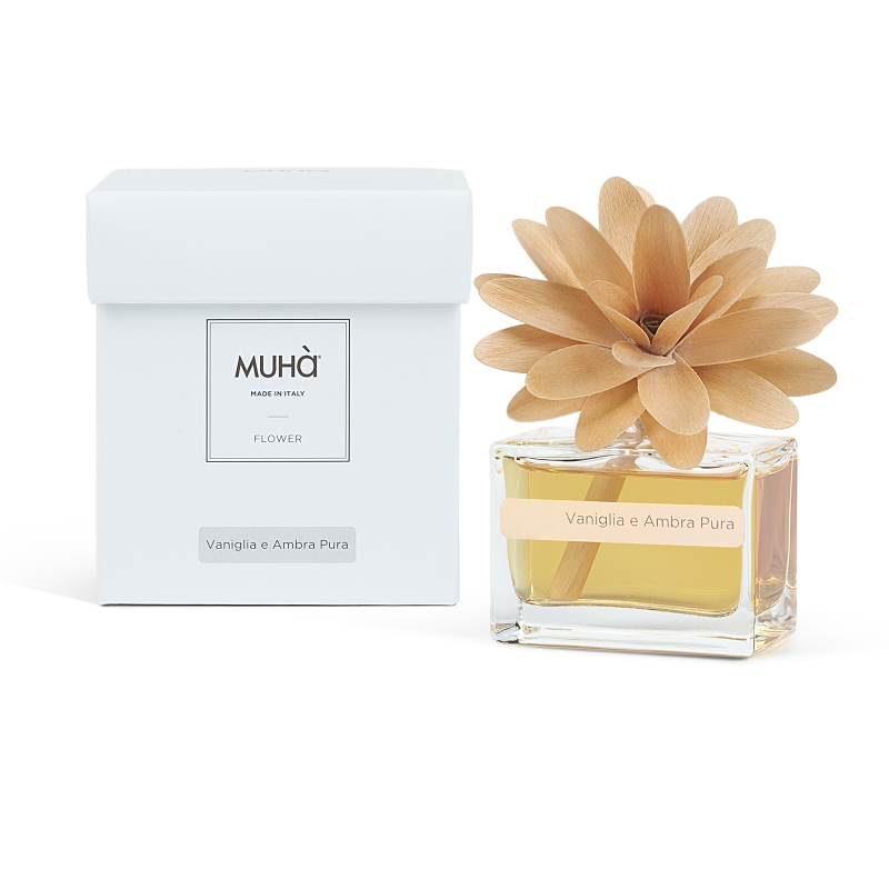 Muhà PROFUMATORE D’AMBIENTE FLOWER DIFFUSER VANIGLIA E AMBRA PURA 30 ML H303 Muhà PROFUMATORE D’AMBIENTE FLOWER DIFFUSER VANIGLIA E AMBRA PURA 30 ML H303