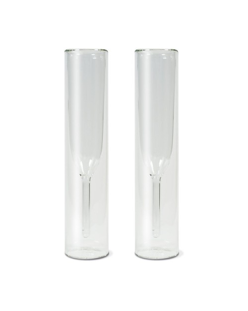 WDLIFESTYLE FLUTE SET 2 PZ  VETRO BOROSILICATO