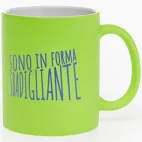 40 PIU&rsquo; FORTY MUG TAZZA CON MANICO GREEN VERDE MAT SBADIGLIANTE