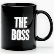 40 PIU&rsquo; FORTY MUG TAZZA CON MANICO NERO CERAMICA THE BOSS