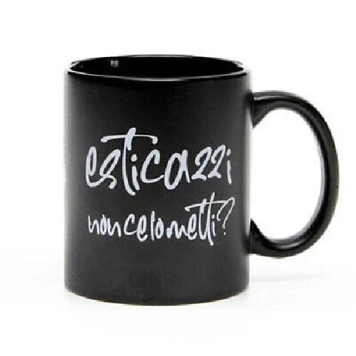 40 PIU&rsquo; FORTY MUG TAZZA CON MANICO NERO MAT STAMPA ESTICAZZI 2.0