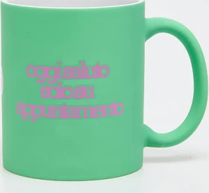 40 PIU&rsquo; FORTYMUG TAZZA CON MANICO ROSSO MAT CERAMICA SOFFRO D&rsquo;INSOMMA