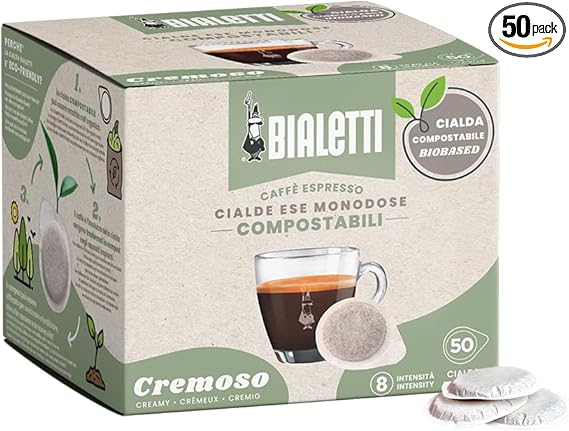 BIALETTI BOX CIALDE 50 PZ Espresso Monodose Cremoso
