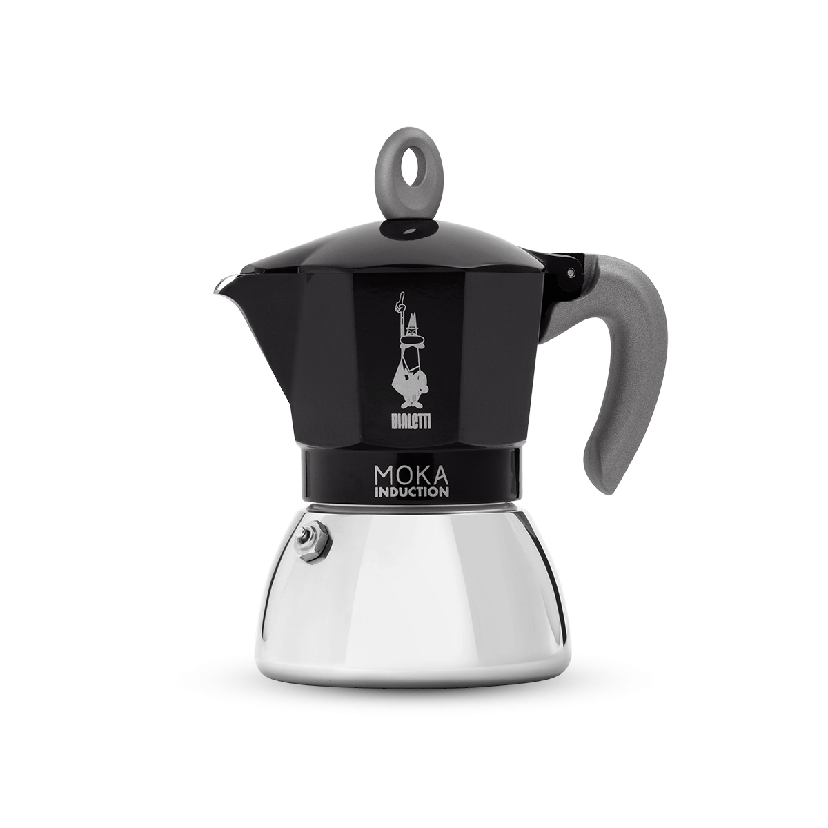 BIALETTI Moka Induction caffettiera 4 tazze nera e alluminio induzione