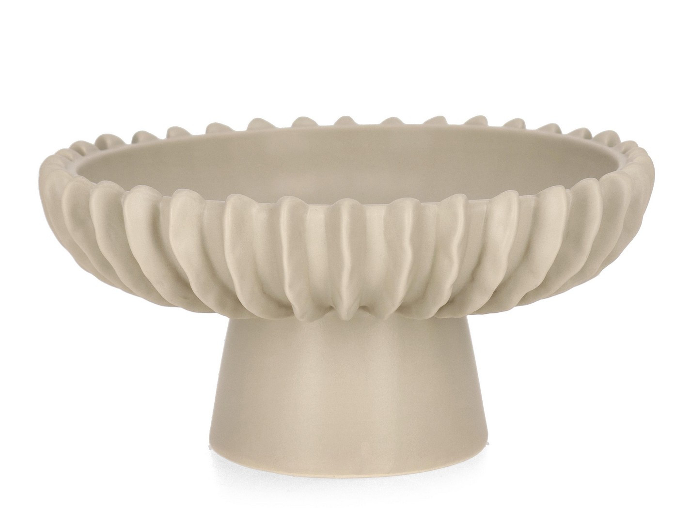 BIZZOTTO ALZATA DECORATIVA  ELDAR BEIGE D 26X13,5H