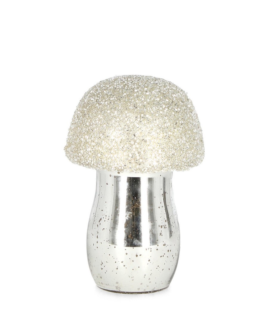 BIZZOTTO Decorazione Natalizia FUNGO Vetro TWINKLE STAND ARGENTO H17 BIZZOTTO Decorazione Natalizia FUNGO Vetro TWINKLE STAND ARGENTO H17