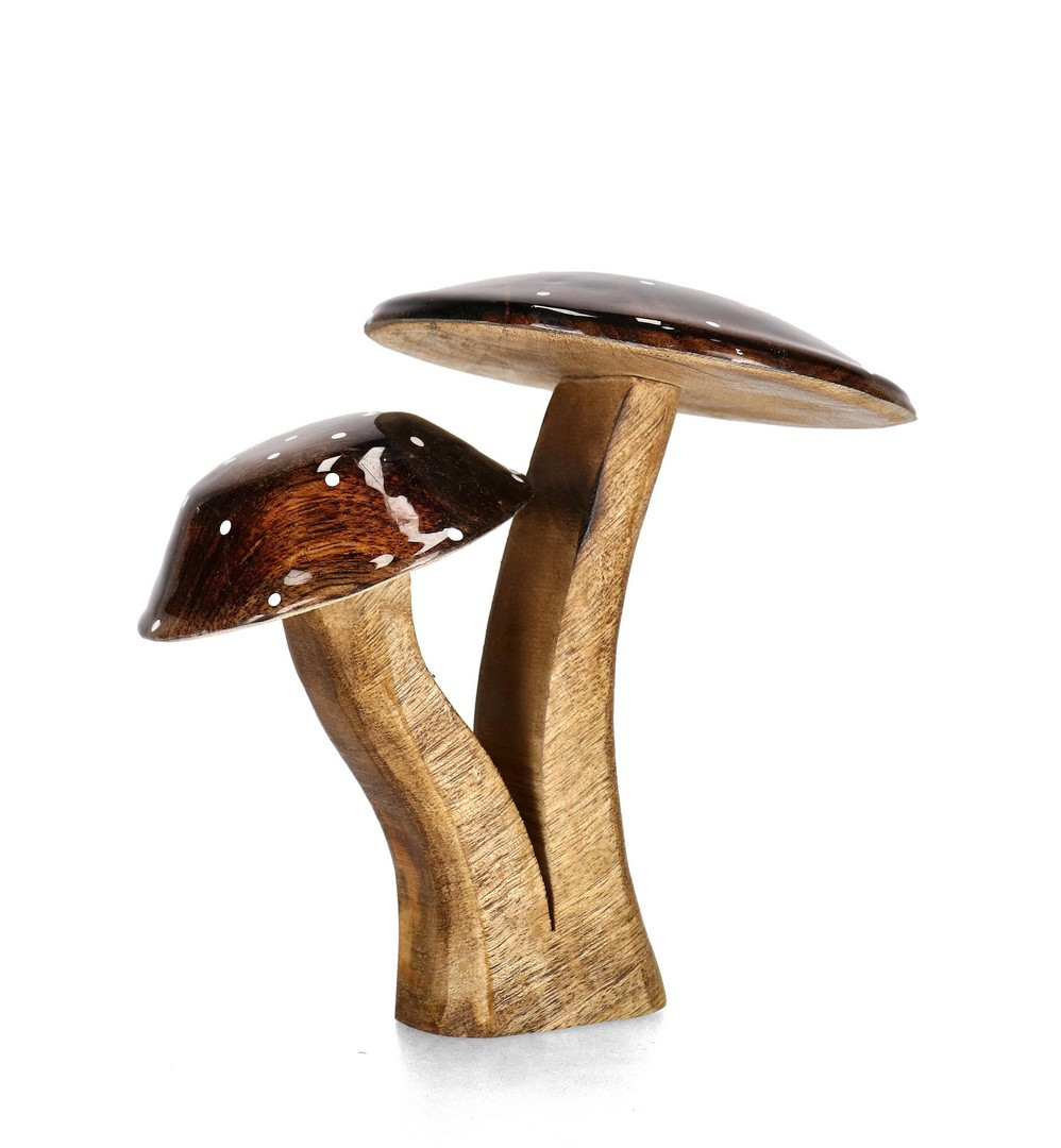 BIZZOTTO DECORO DECOR FUNGO 2F JASPER STAND MARRONE-NATURALE BIZZOTTO DECORO DECOR FUNGO 2F JASPER STAND MARRONE-NATURALE