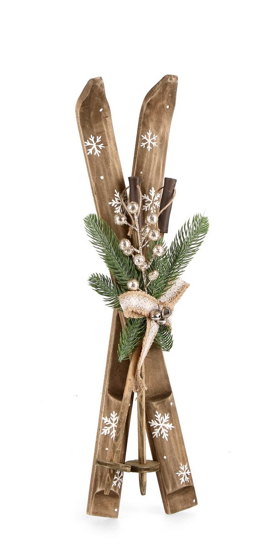 BIZZOTTO DECORO FUORIPORTA SET 2 SCI CHAMONIX NATURALE C-RACCHETTA BIZZOTTO DECORO FUORIPORTA SET 2 SCI CHAMONIX NATURALE C-RACCHETTA