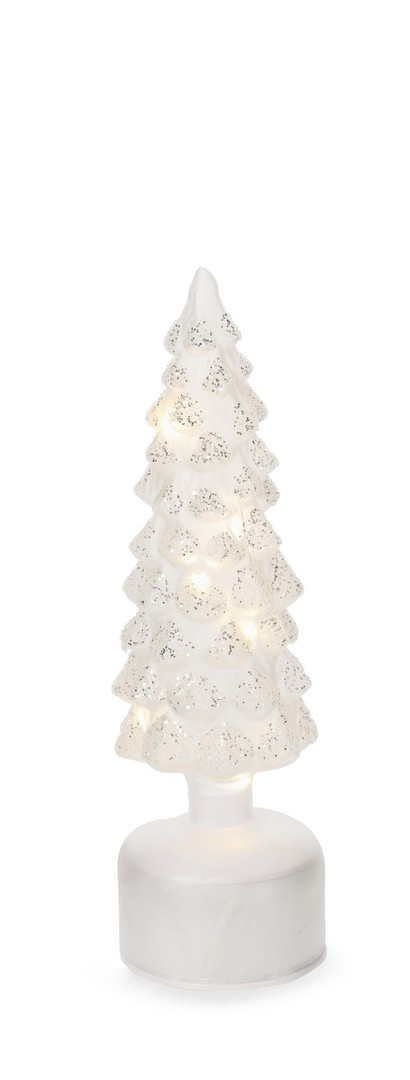 BIZZOTTO DECORO PINO ROTANTE VT FROSTY BIANCO H30 C-LED BIZZOTTO DECORO PINO ROTANTE VT FROSTY BIANCO H30 C-LED
