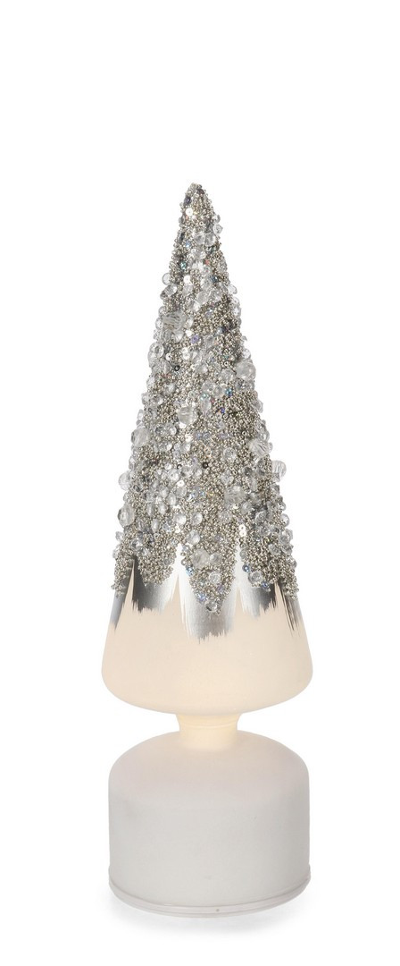 BIZZOTTO DECORO PINO ROTANTE VT GLEEFUL BIANCO H30 C-LED BIZZOTTO DECORO PINO ROTANTE VT GLEEFUL BIANCO H30 C-LED