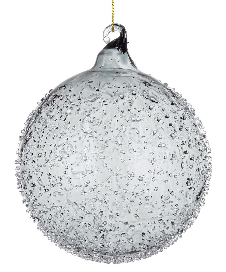 BIZZOTTO PALLA  PENDAGLIO SFERA VETRO SATURNO GRIGIO D100