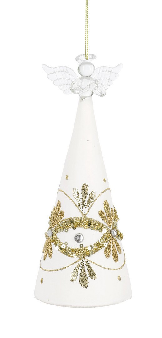 BIZZOTTO PALLA PENDAGLIO VETRO GARISH ANGELO BIANCO BIZZOTTO PALLA PENDAGLIO VETRO GARISH ANGELO BIANCO