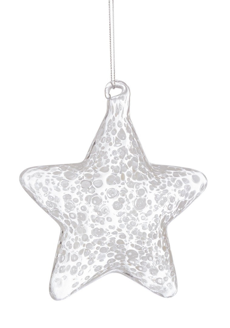 BIZZOTTO PALLA PENDAGLIO VETRO LOVEY STELLA TRASP-BIANCO BIZZOTTO PALLA PENDAGLIO VETRO LOVEY STELLA TRASP-BIANCO