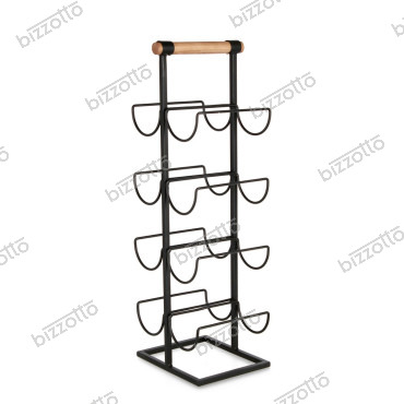 BIZZOTTO PORTA BOTTIGLIE 4 P. ISAAC STAND 19,5X60,5 H. NERO BIZZOTTO PORTA BOTTIGLIE 4 P. ISAAC STAND 19,5X60,5 H. NERO