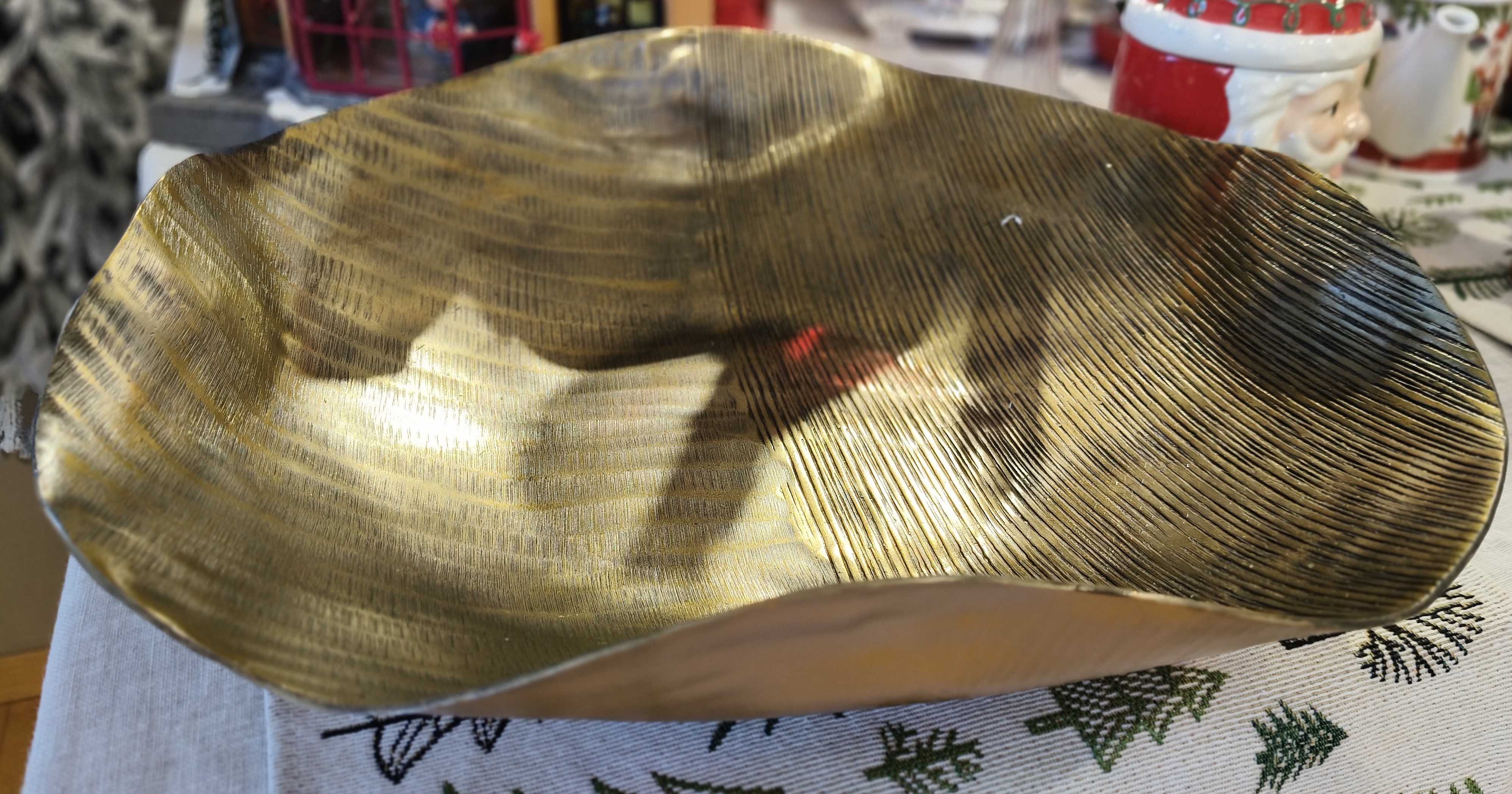 BIZZOTTO VASSOIO DECORATIVO CENTROTAVOLA REEL DORATO 39X39,5 CM