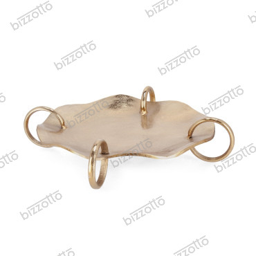 BIZZOTTO VASSOIO DECORATIVO SAGAR TONDO ORO CM 46 BIZZOTTO VASSOIO DECORATIVO SAGAR TONDO ORO CM 46