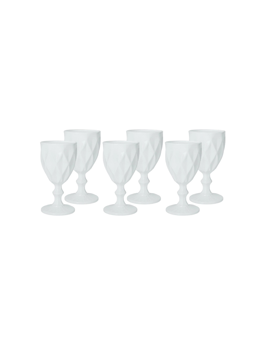 BRANDANI CALICI SET 6 PZ CALICE DIAMANTE BIANCO BRANDANI CALICI SET 6 PZ CALICE DIAMANTE BIANCO