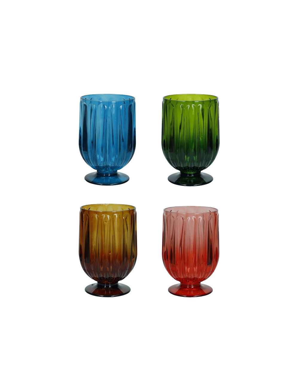 BRANDANI BICCHIERE ENTASI COLORI ASSORTITI SET 4 PZ ACRLICO