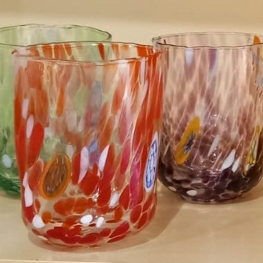 BRANDANI BICCHIERE PAVONE COLORI ASSORTITI 6 PZ