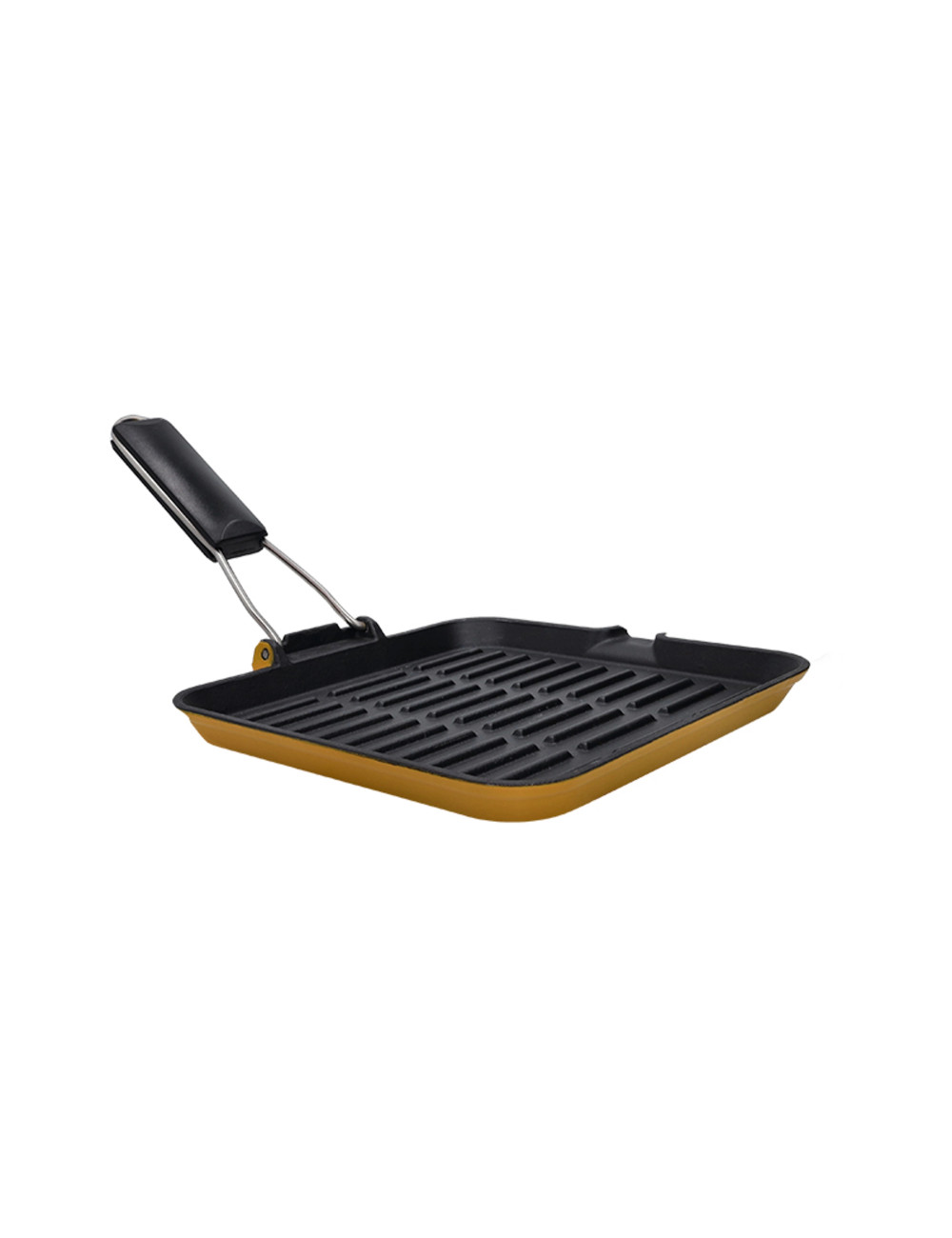 BRANDANI BISTECCHIERA GRILL QUADRATA GIALLO GHISA 24X24 BRANDANI BISTECCHIERA GRILL QUADRATA GIALLO GHISA 24X24