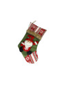 BRANDANI Calza natalizia in poliestere decoro babbo natale BRANDANI Calza natalizia in poliestere decoro babbo natale