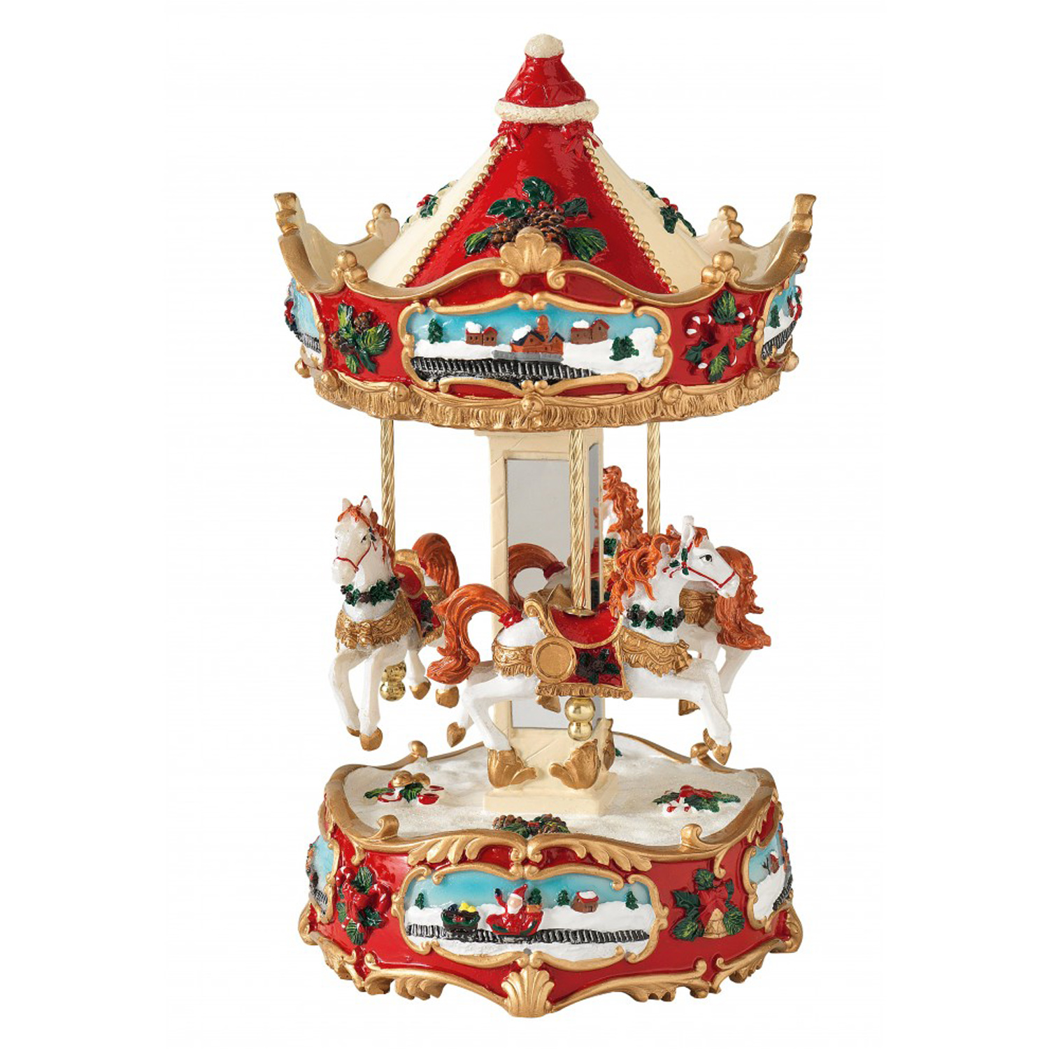 BRANDANI CARILLON GIOSTRA IN MOVIMENTO RESINA H 25 CM BRANDANI CARILLON GIOSTRA IN MOVIMENTO RESINA H 25 CM