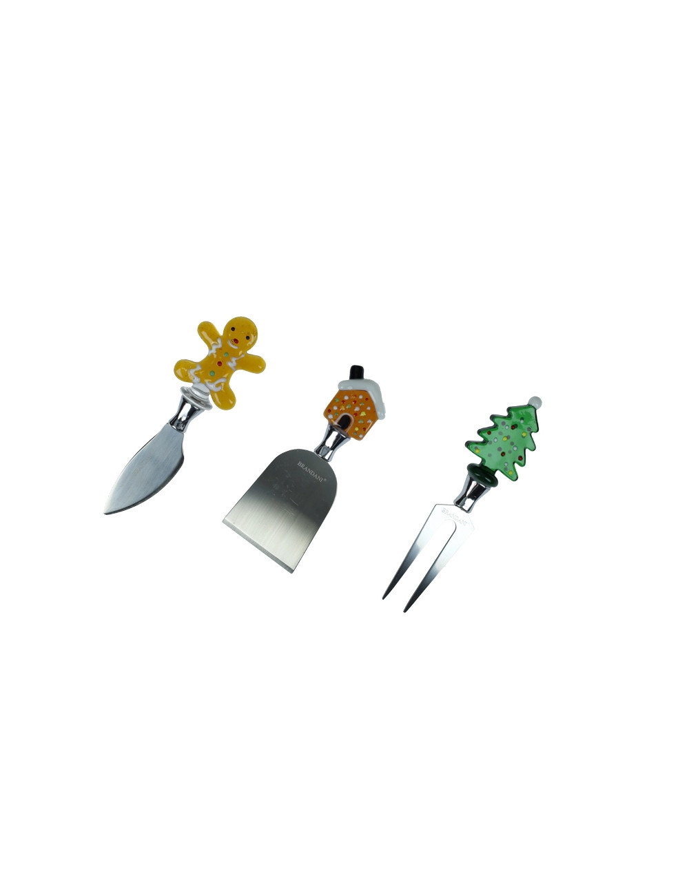 BRANDANI COLTELLI FORMAGGIO CHRISTMAS SET 3 PZ