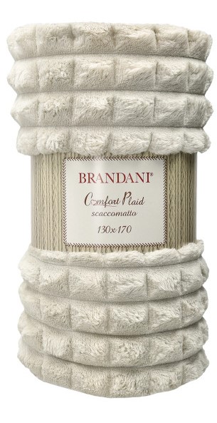 BRANDANI COPERTA PLAID BEIGE SCACCOMATTO POLIESTERE CM 130X170 BRANDANI COPERTA PLAID BEIGE SCACCOMATTO POLIESTERE CM 130X170