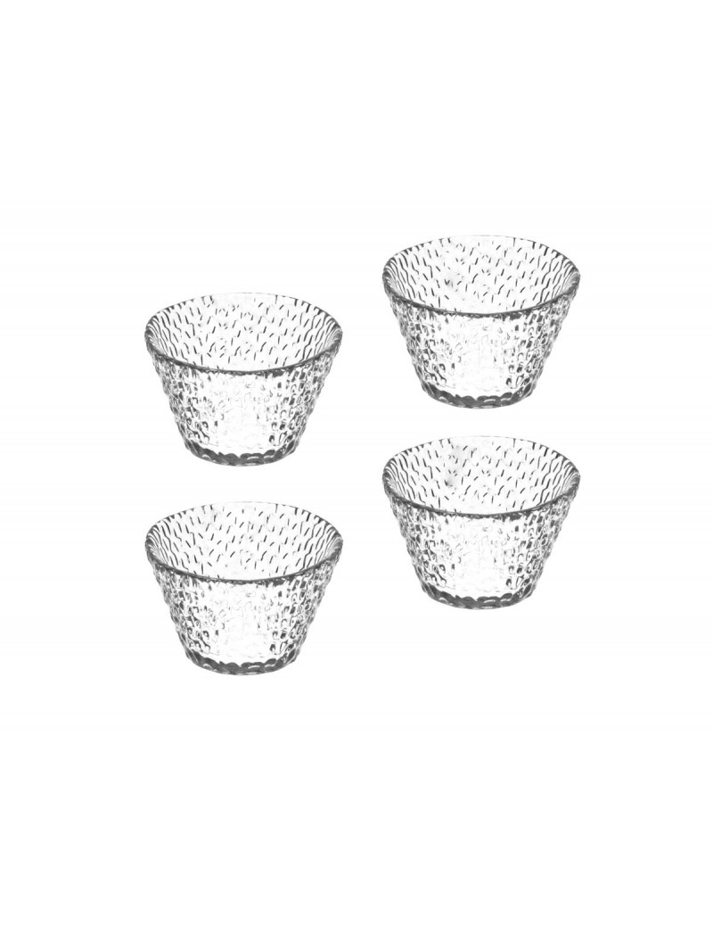 BRANDANI Coppette drop trasparente set 4 pz vetro