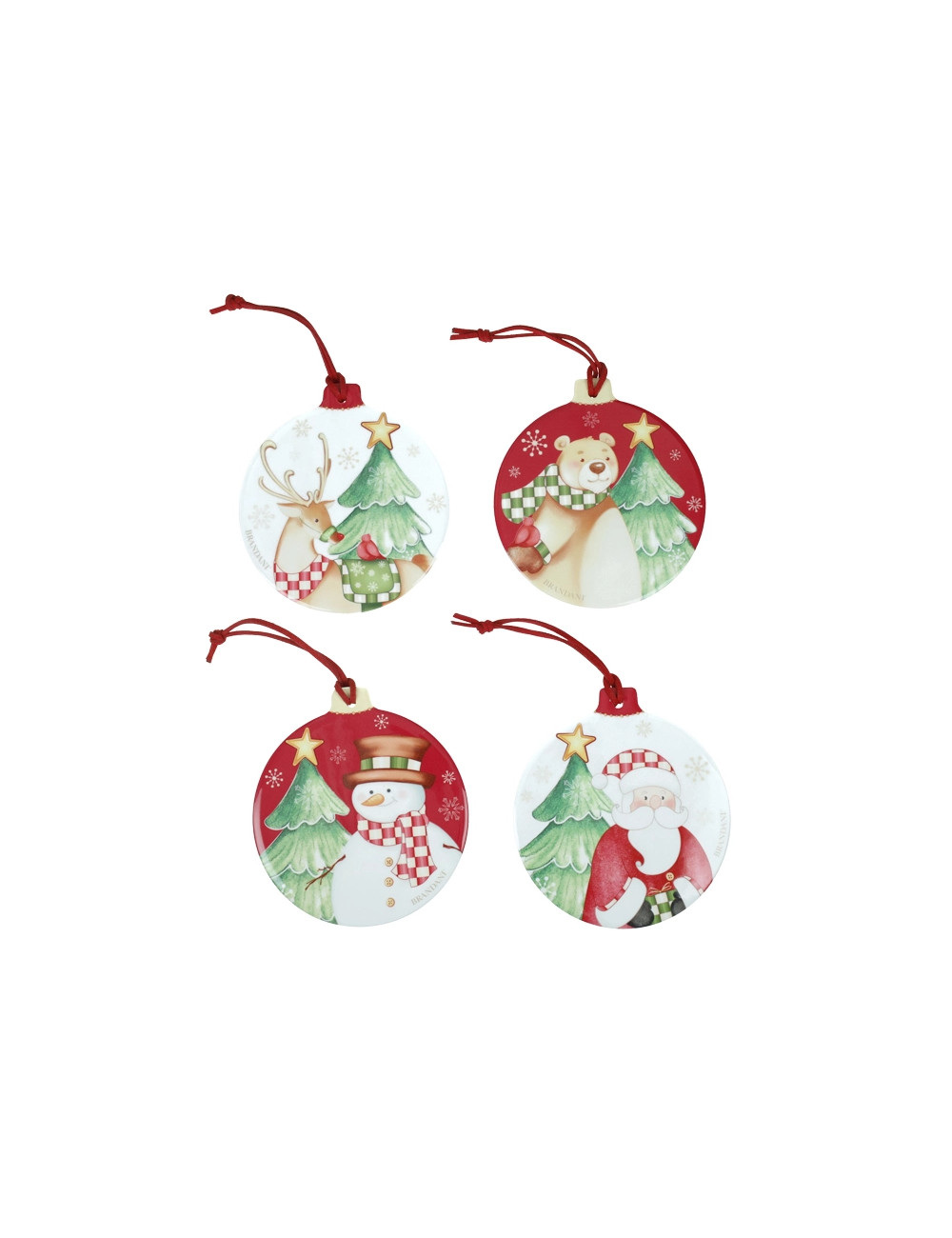 BRANDANI DECORAZIONE SET 4 PZ RACCONTI SFERA 11X10 CM