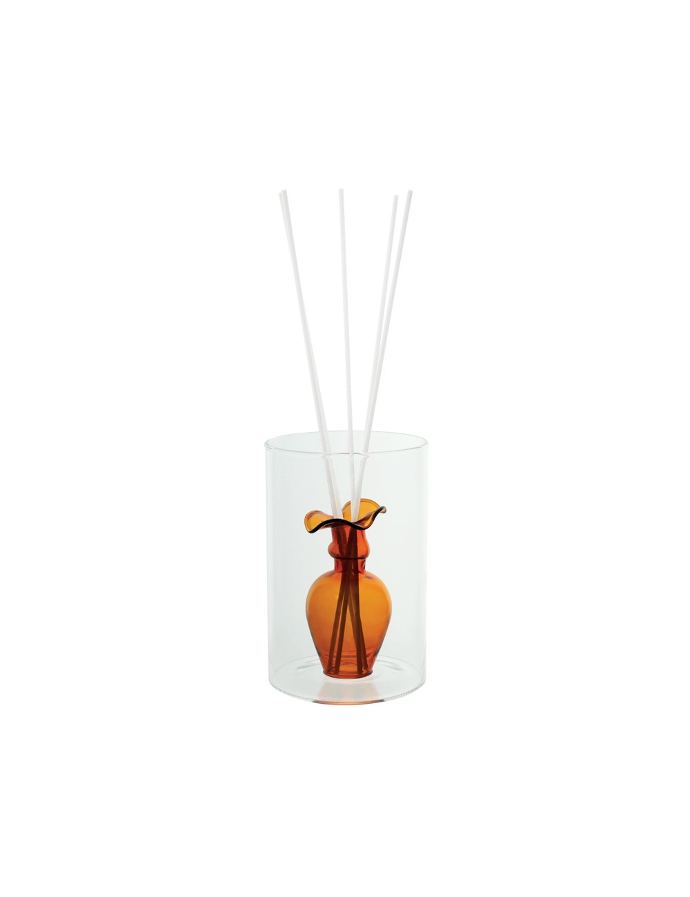 BRANDANI Diffusore di Fraganza ANFORA AMBRA VETRO CON BASTONCINI BRANDANI Diffusore di Fraganza ANFORA AMBRA VETRO CON BASTONCINI