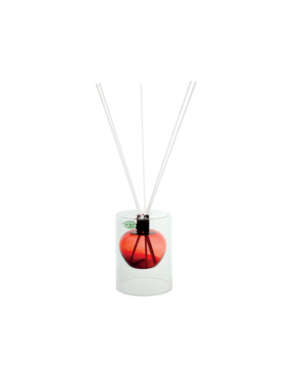 BRANDANI Diffusore di Fraganza MELA ROSSO VETRO CON BASTONCINI BRANDANI Diffusore di Fraganza MELA ROSSO VETRO CON BASTONCINI