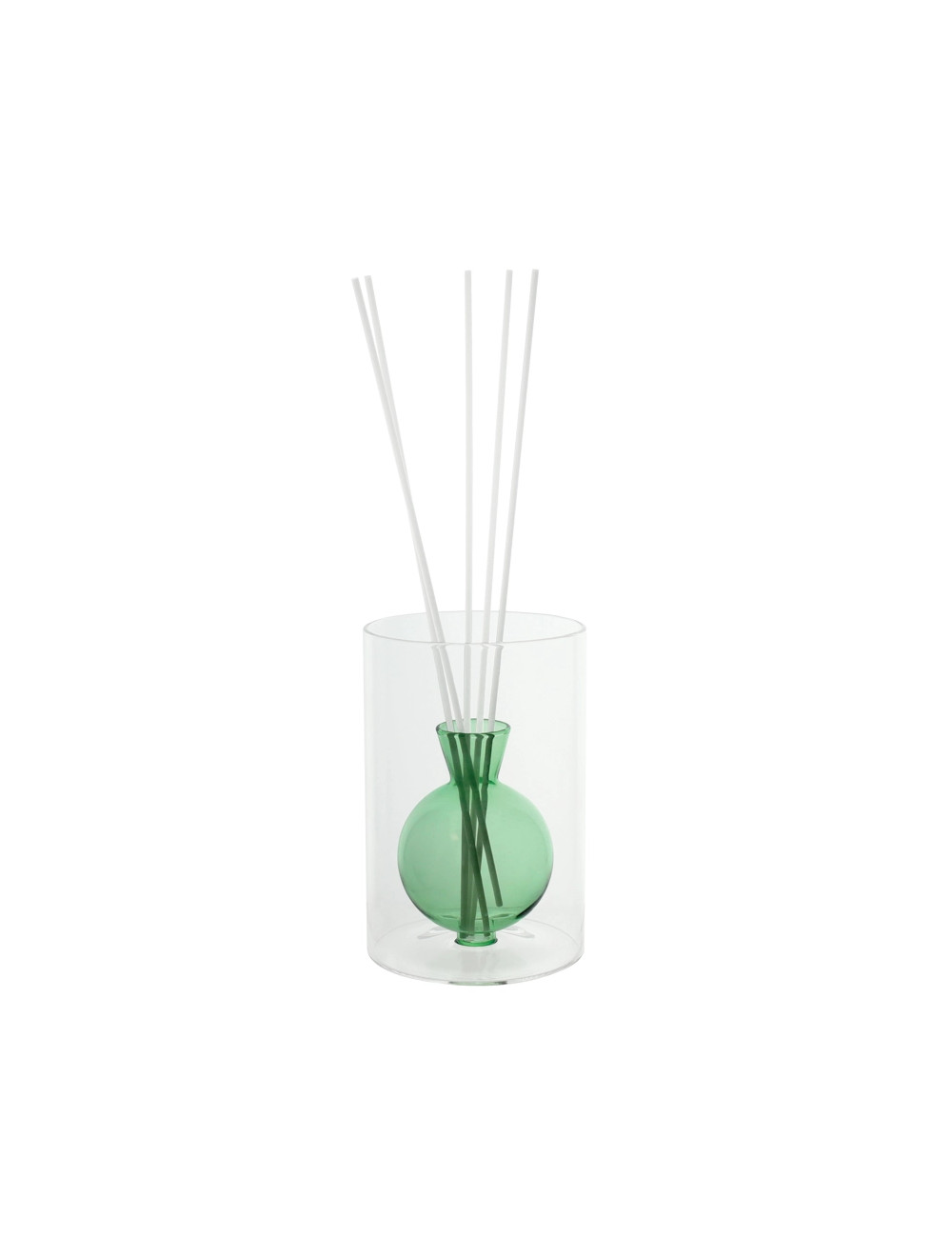 BRANDANI Diffusore di Fraganza OLPE VERDE VETRO CON BASTONCINI BRANDANI Diffusore di Fraganza OLPE VERDE VETRO CON BASTONCINI