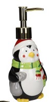 BRANDANI DISPENSER SAPONE CHRISTMAS DISPLAY DOLOMITE DECORO PINGUINO