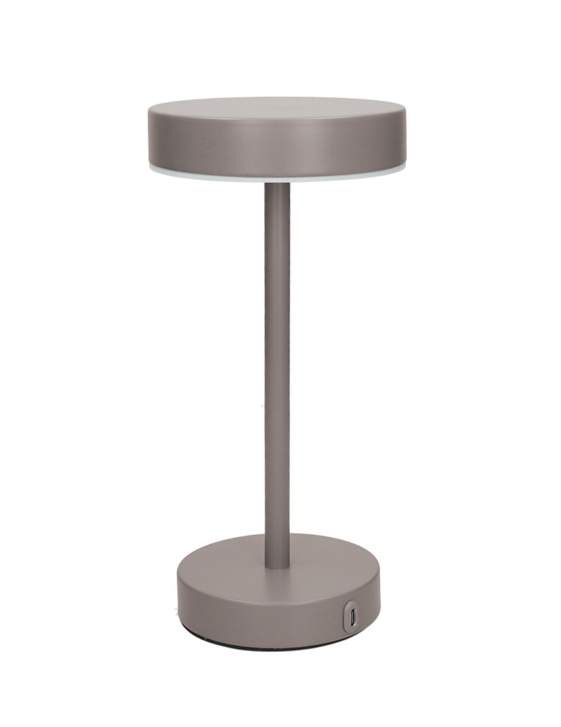 BRANDANI LAMPADA LED TOUCH FRISBEE GRIGIO OPACO METAL
