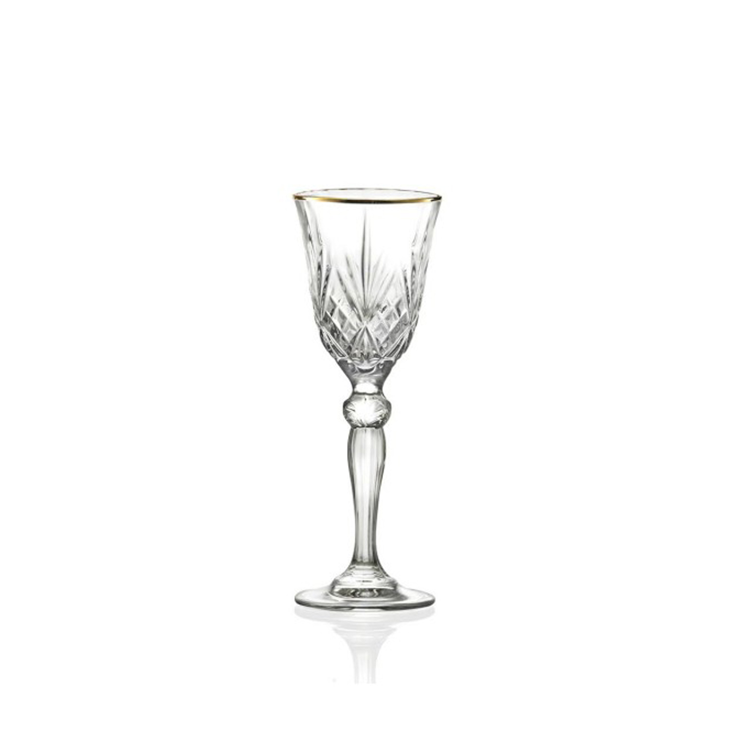 Brandani LIQUORINO GOLD AND GOLD CRYSTAL GLASS set 6 pz