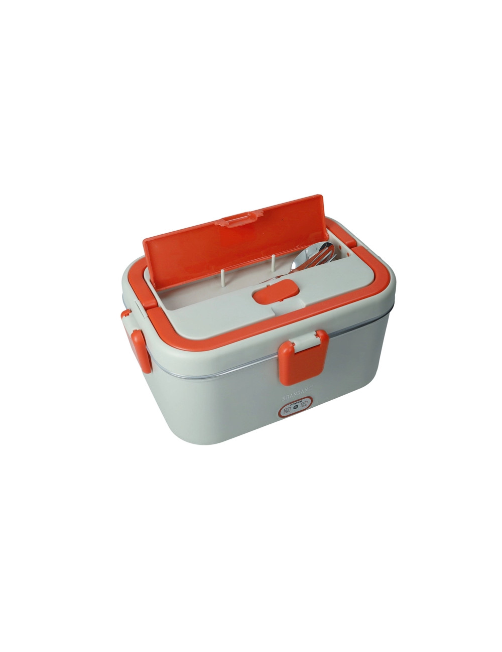BRANDANI LUNCH BOX TERMICA GRIGIA-ROSSA C-POSATE E BORSA