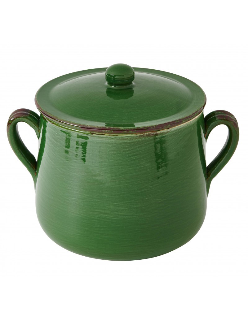 Brandani Marmitta Verde con Coperchio Terracotta Da Fuoco