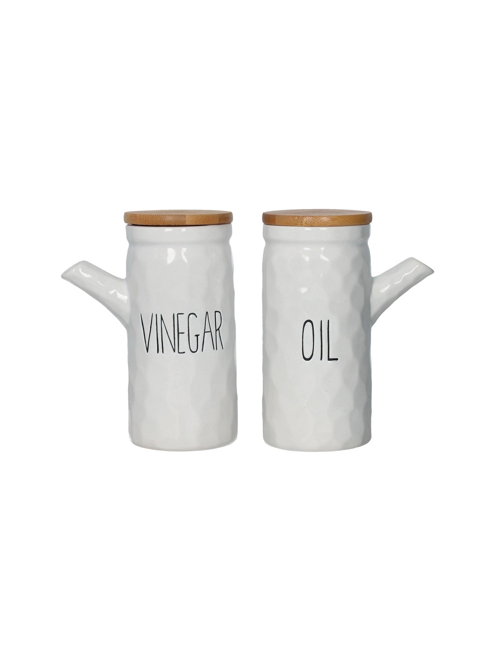 BRANDANI Olio e aceto New Age dolomite con tappo bamboo set 2 pz BRANDANI Olio e aceto New Age dolomite con tappo bamboo set 2 pz