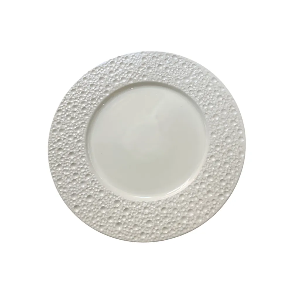 BRANDANI PIATTO PORTATA BOLLE BIANCO CM 33