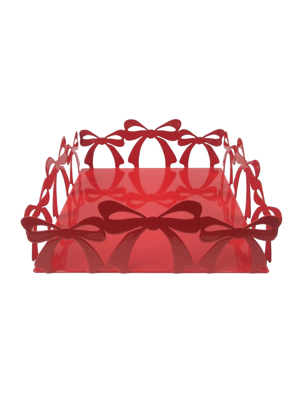 BRANDANI PORTATOVAGLIOLI FIOCCO ROSSO METALLO QUADRATO BRANDANI PORTATOVAGLIOLI FIOCCO ROSSO METALLO QUADRATO