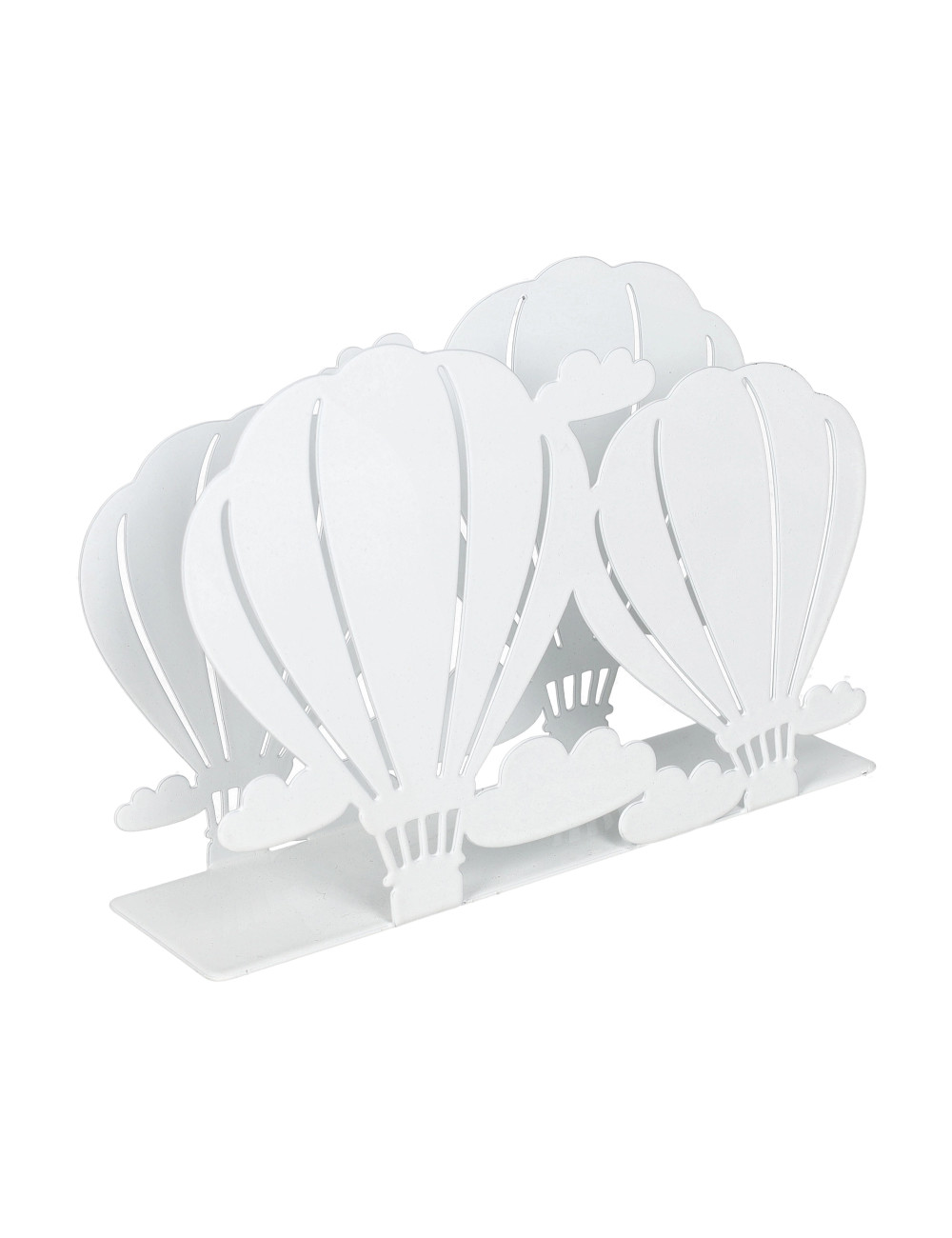 BRANDANI PORTATOVAGLIOLI PORTASALVIETTE MONGOLFIERA BIANCO METALLO