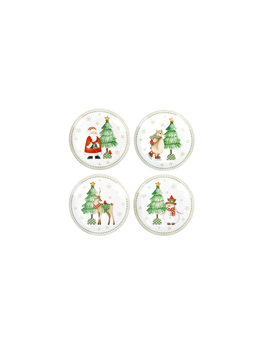 BRANDANI SET 4 PZ PIATTI NATALIZI PANE & PASTRY RACCONTI